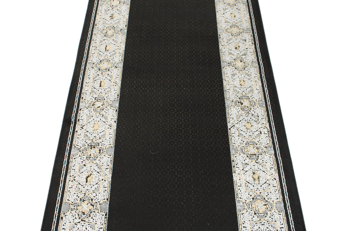 3x10 Black and White Turkish Antep Runner