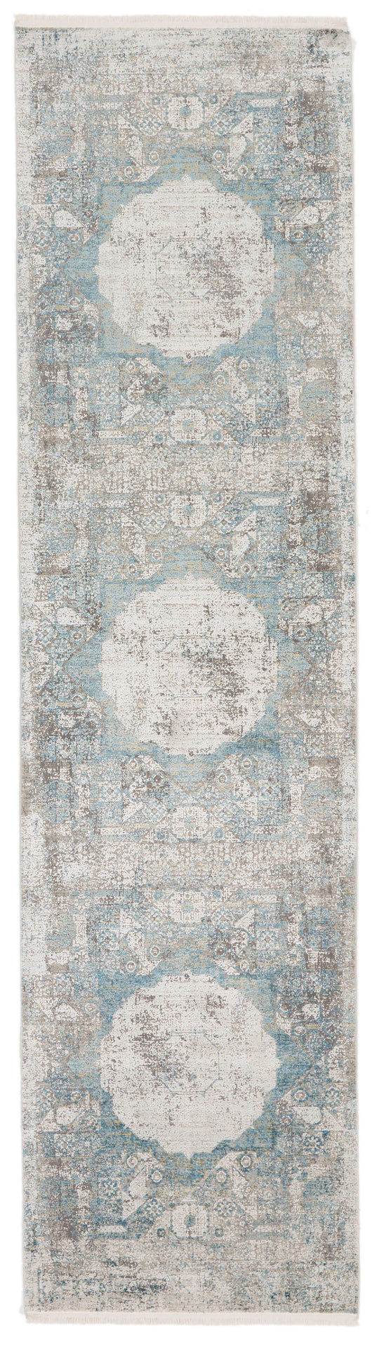 3x10 Blue and White Turkish Antep Runner