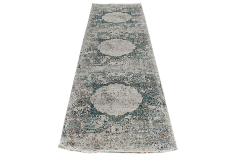 3x10 Blue and White Turkish Antep Runner