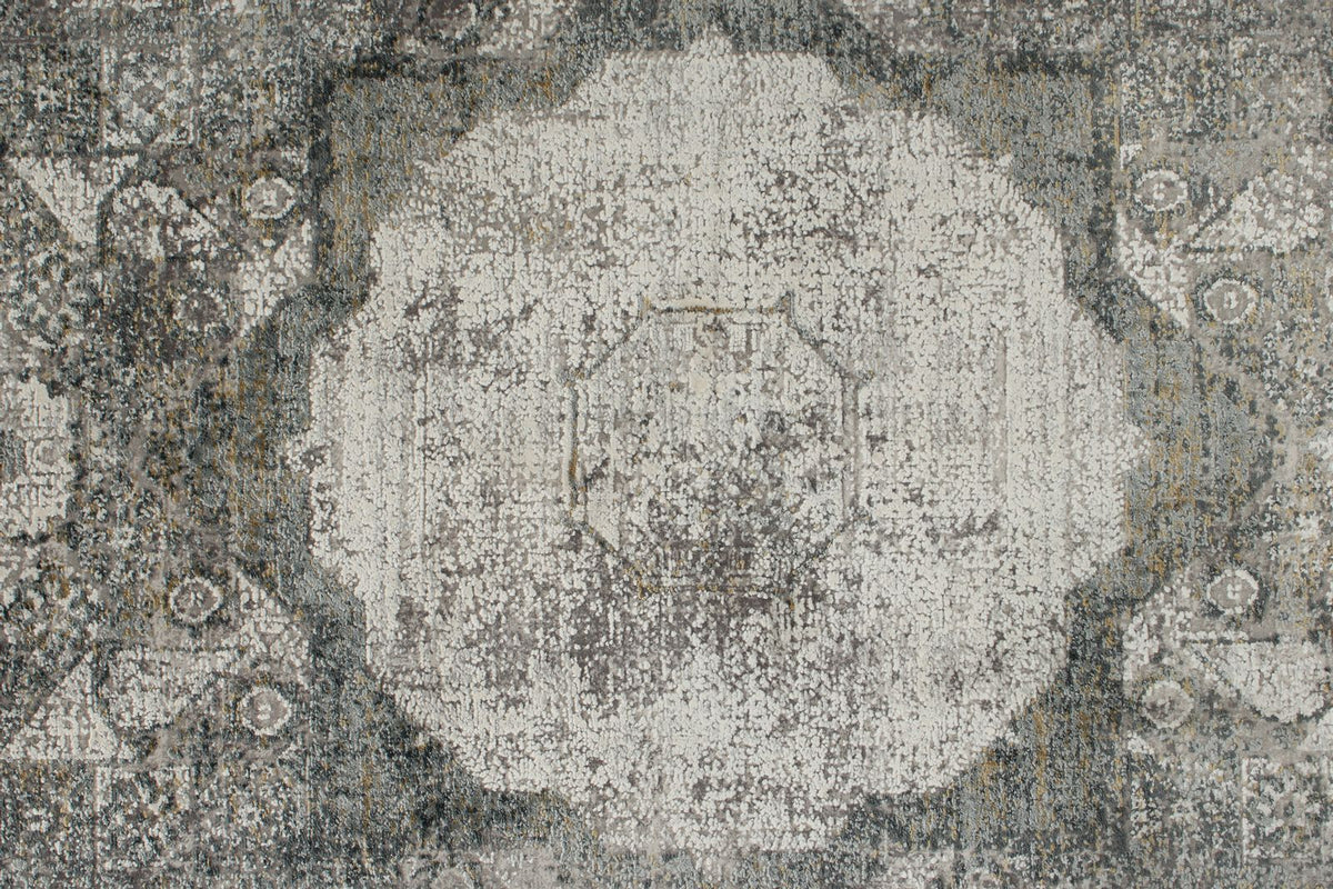 3x10 White and SilverTurkish Antep Rug