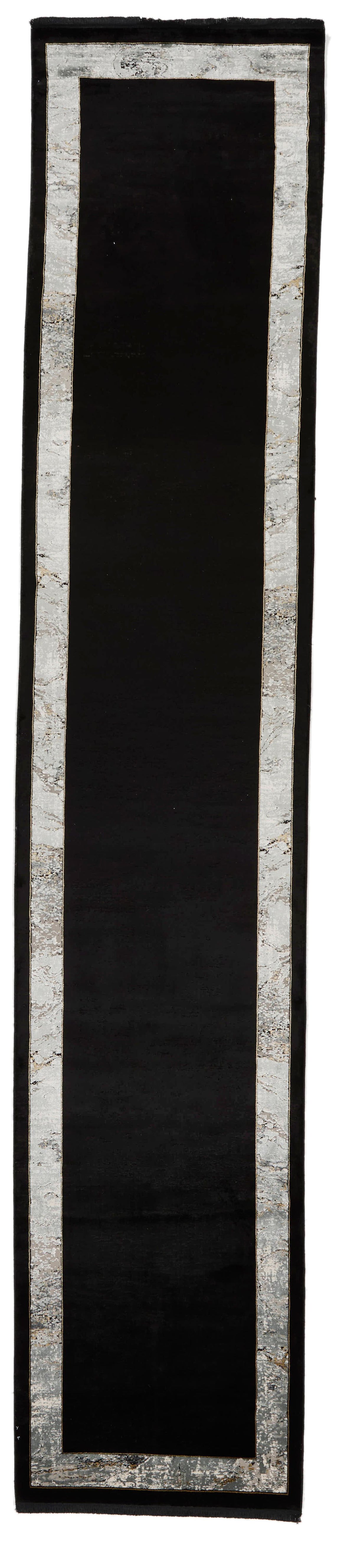 3x13 Black and White Turkish Antep Runner