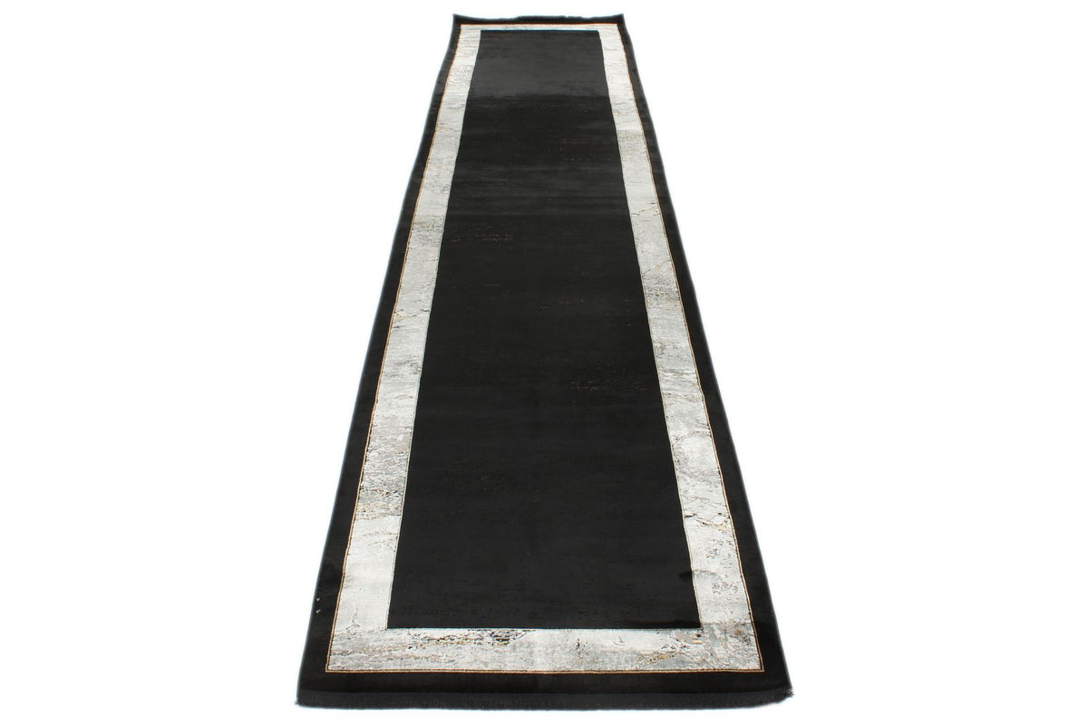 3x13 Black and White Turkish Antep Runner