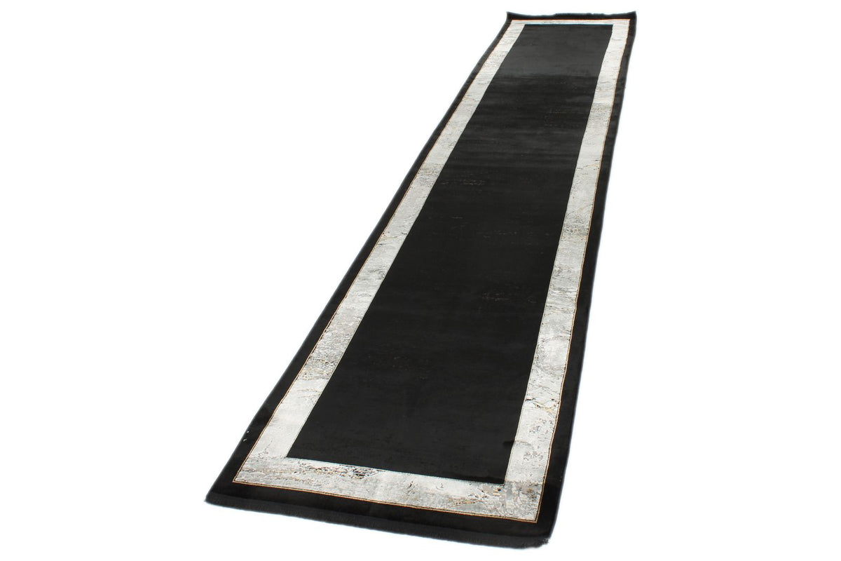 3x13 Black and White Turkish Antep Runner