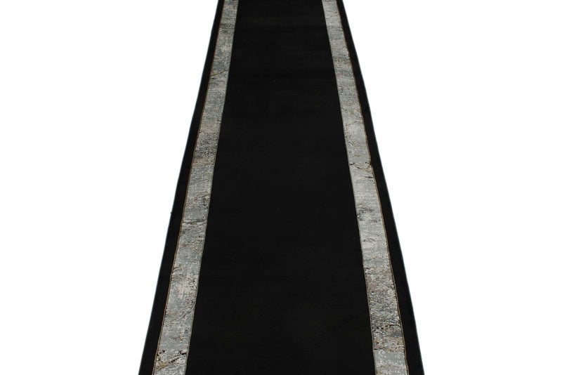 3x13 Black and White Turkish Antep Runner