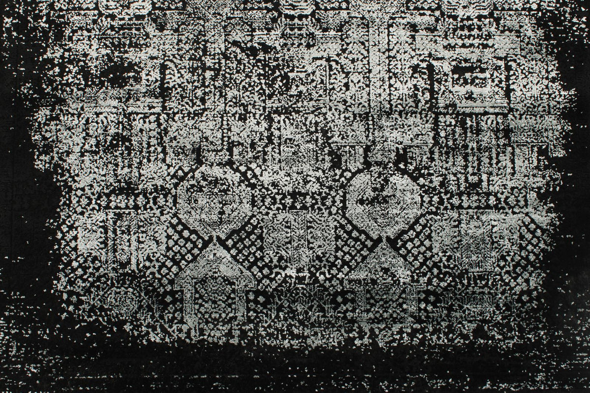 3x13 Black and White Turkish Antep Runner