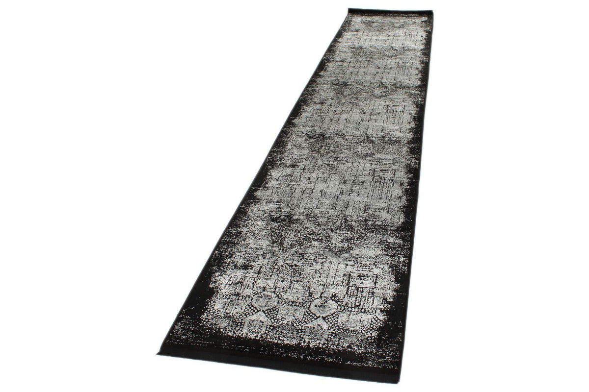 3x13 Black and White Turkish Antep Runner