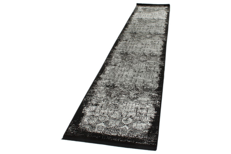3x13 Black and White Turkish Antep Runner