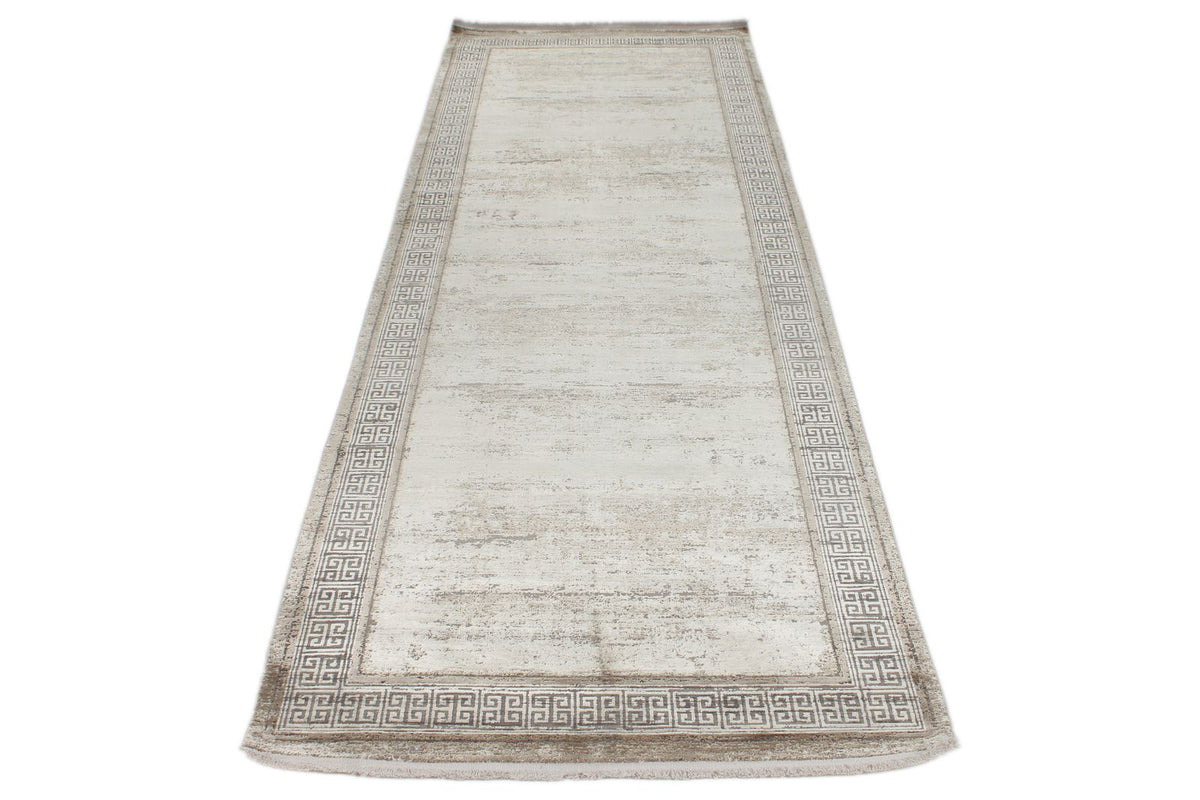 3x10 White and Silver Turkish Antep Runner