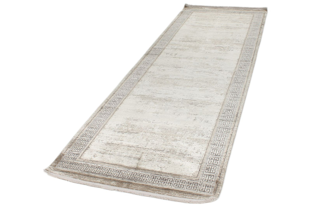 3x10 White and Silver Turkish Antep Runner