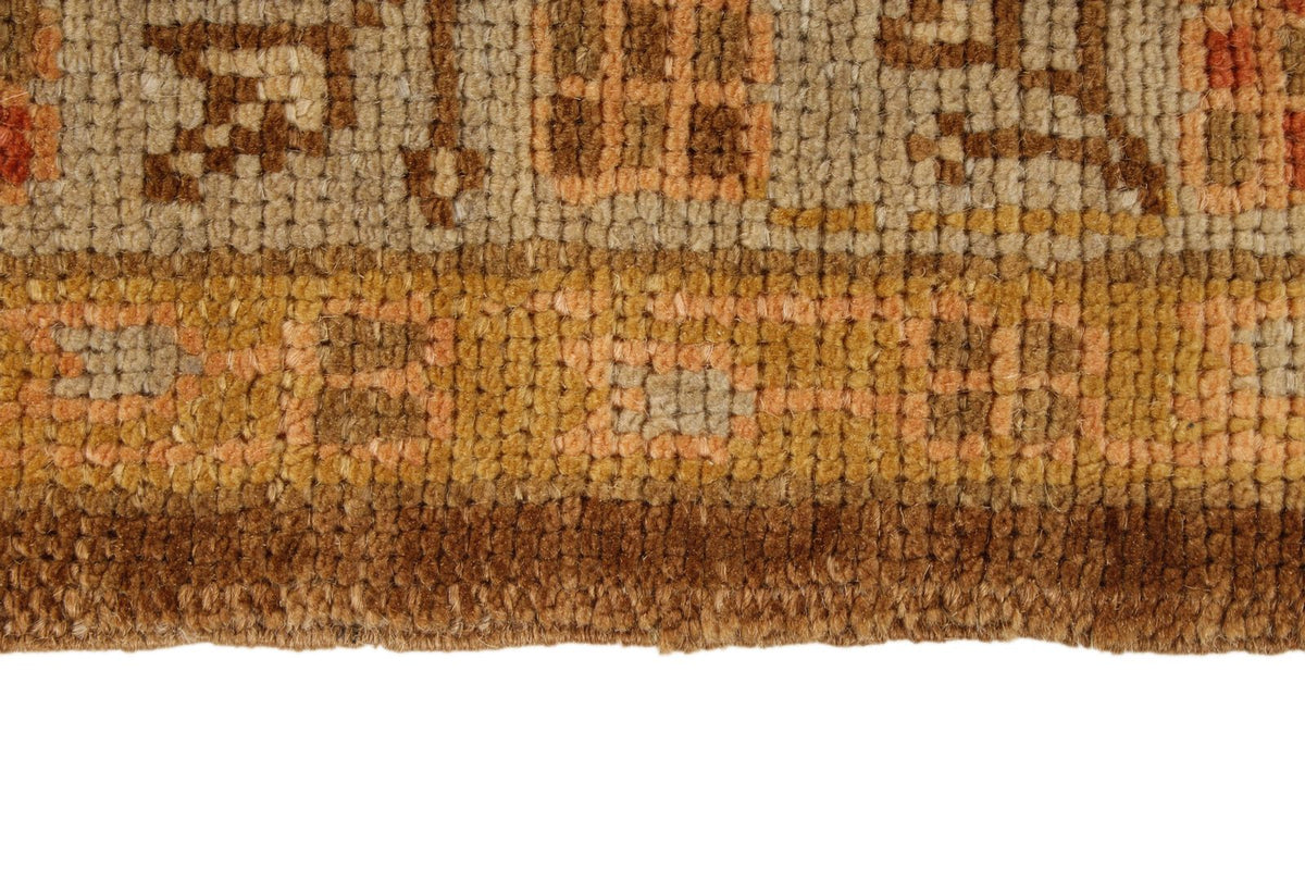 5x6 Brown and Beige Turkish Oushak Rug