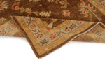 5x6 Brown and Beige Turkish Oushak Rug