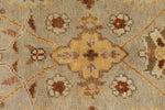 5x6 Blue and Brown Turkish Oushak Rug