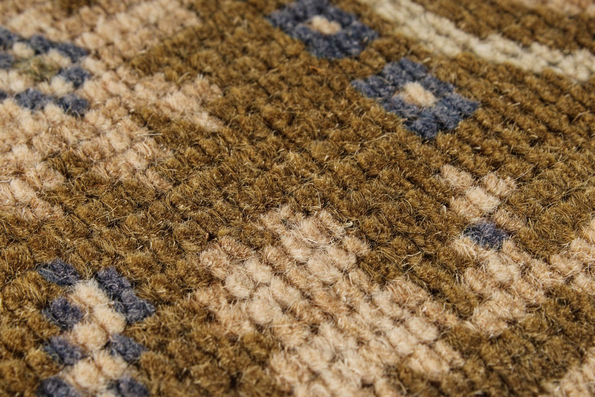 6x10 Beige and Blue Turkish Tribal Rug