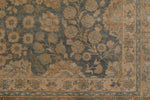 7x11 Blue and Ivory Turkish Oushak Rug
