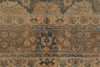 7x11 Blue and Ivory Turkish Oushak Rug