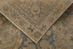 7x11 Blue and Ivory Turkish Oushak Rug