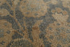 7x11 Blue and Ivory Turkish Oushak Rug