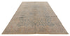 7x11 Blue and Ivory Turkish Oushak Rug