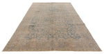 7x11 Blue and Ivory Turkish Oushak Rug
