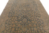 7x11 Blue and Ivory Turkish Oushak Rug
