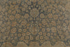 7x11 Blue and Ivory Turkish Oushak Rug