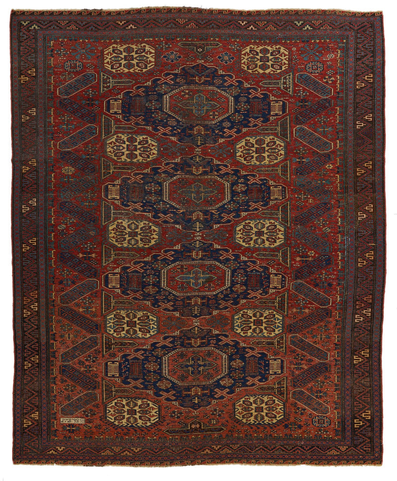 9x11 Multicolor Turkish Tribal Rug