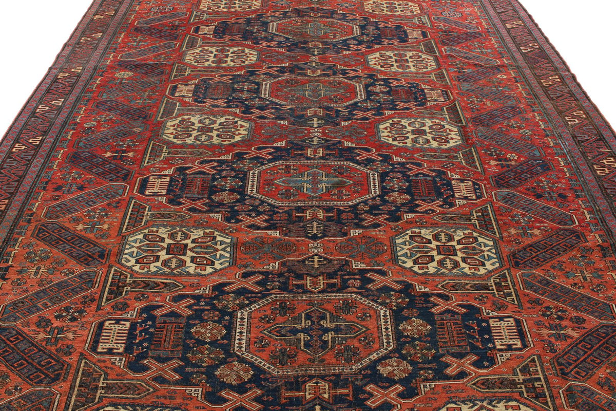 9x11 Multicolor Turkish Tribal Rug