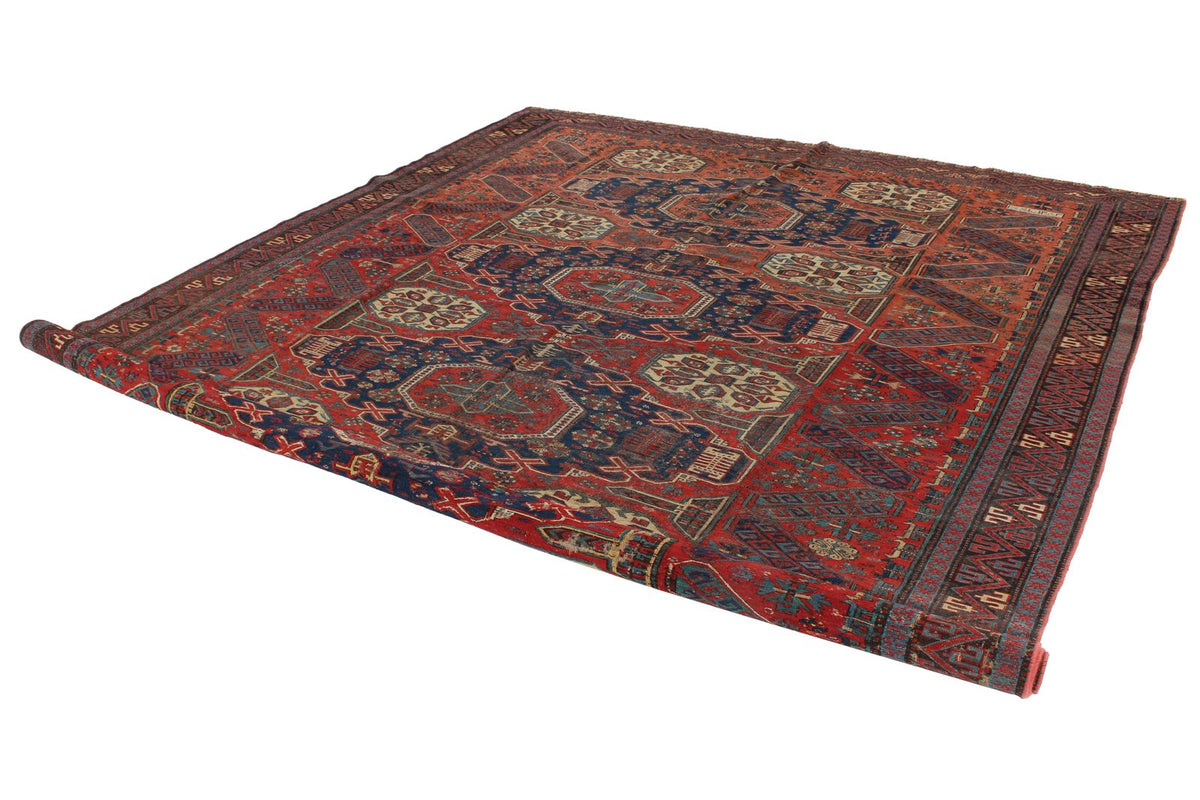9x11 Multicolor Turkish Tribal Rug
