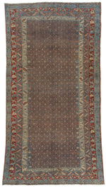 6x11 Red and Blue Persian Tribal Rug