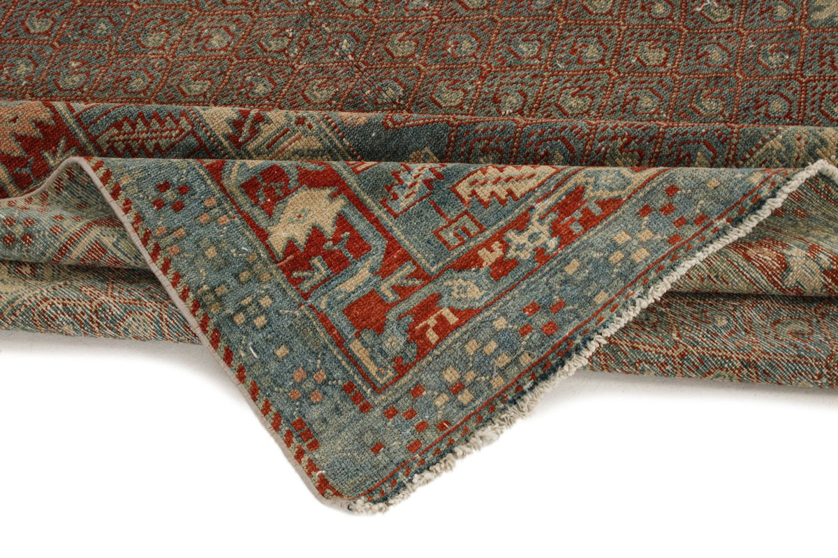 6x11 Red and Blue Persian Tribal Rug