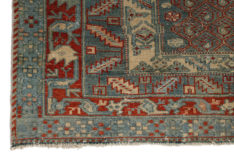 6x11 Red and Blue Persian Tribal Rug