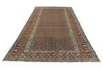 6x11 Red and Blue Persian Tribal Rug