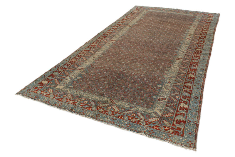 6x11 Red and Blue Persian Tribal Rug