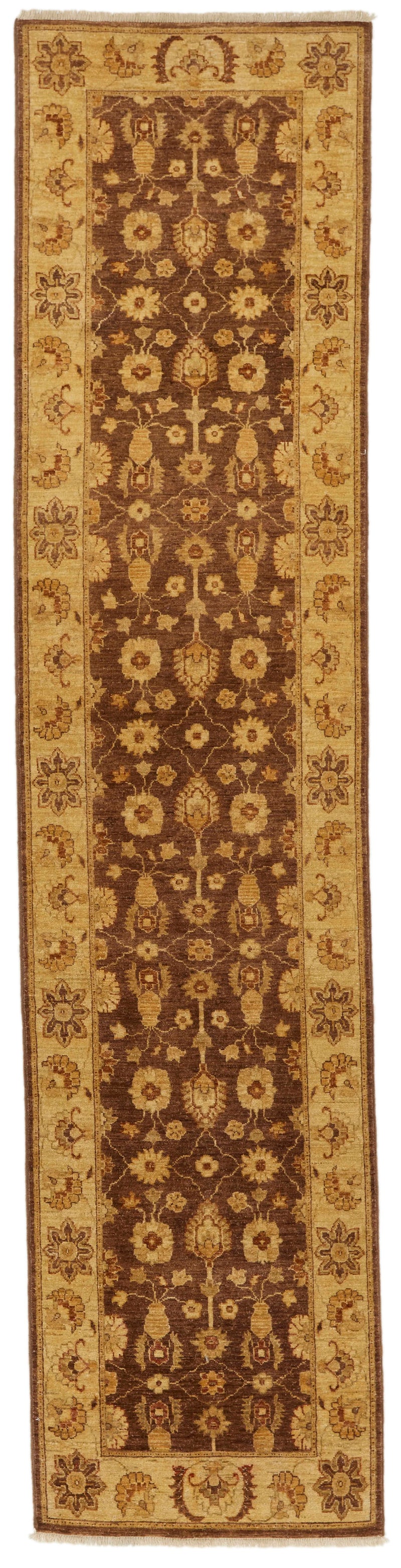 3x11 Rust and Gold Turkish Oushak Runner
