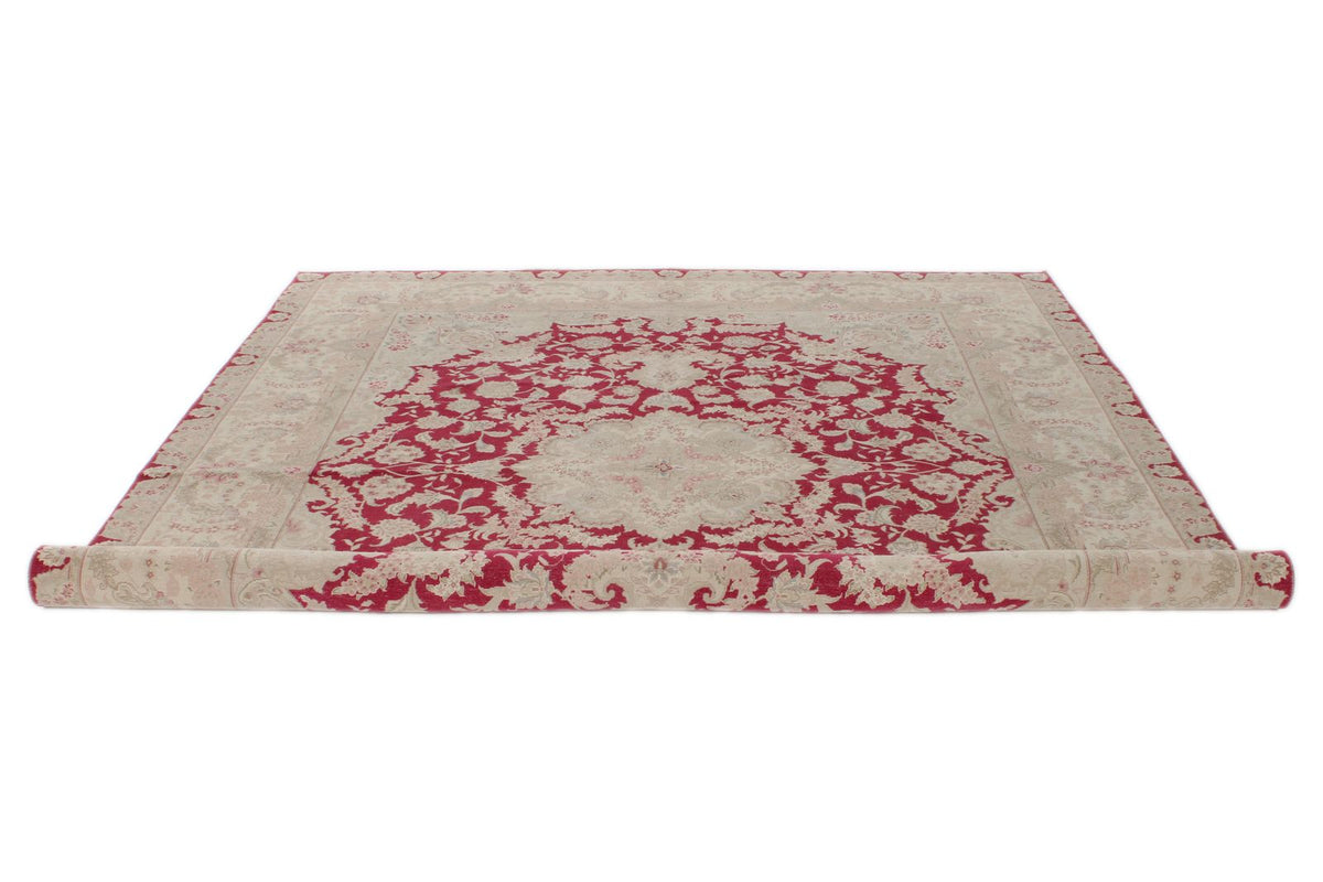 8x10 Burgundy and Ivory Turkish Traditional Rug