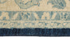 4x27 Blue and Ivory Turkish Oushak Runner