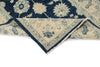 4x27 Blue and Ivory Turkish Oushak Runner