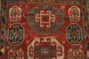 6x7 Red and Navy Kazak Tribal Rug