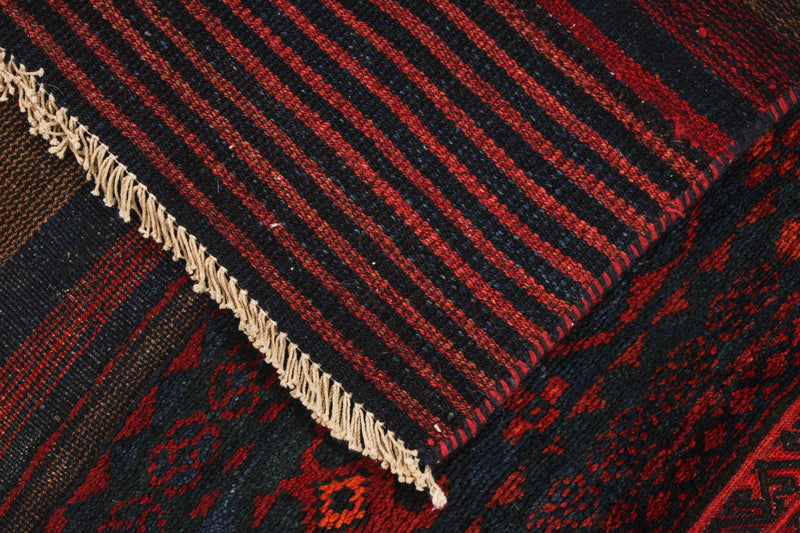 4x8 Red and Navy Persian Runner
