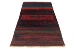 4x8 Red and Navy Persian Runner