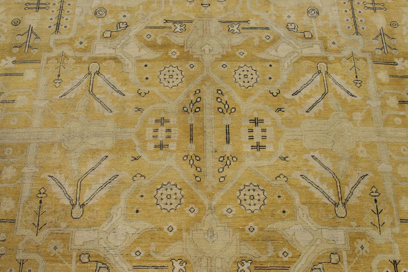 10x14 Gold and Navy Anatolian Persian Rug