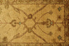 3x11 Beige and Green Turkish Oushak Runner