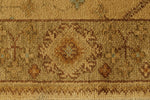 3x11 Beige and Green Turkish Oushak Runner