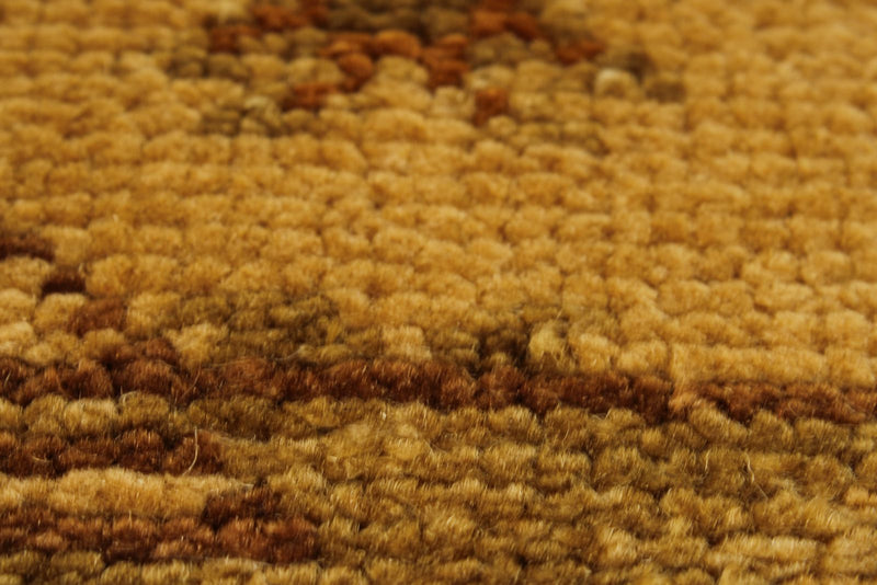 3x11 Beige and Green Turkish Oushak Runner