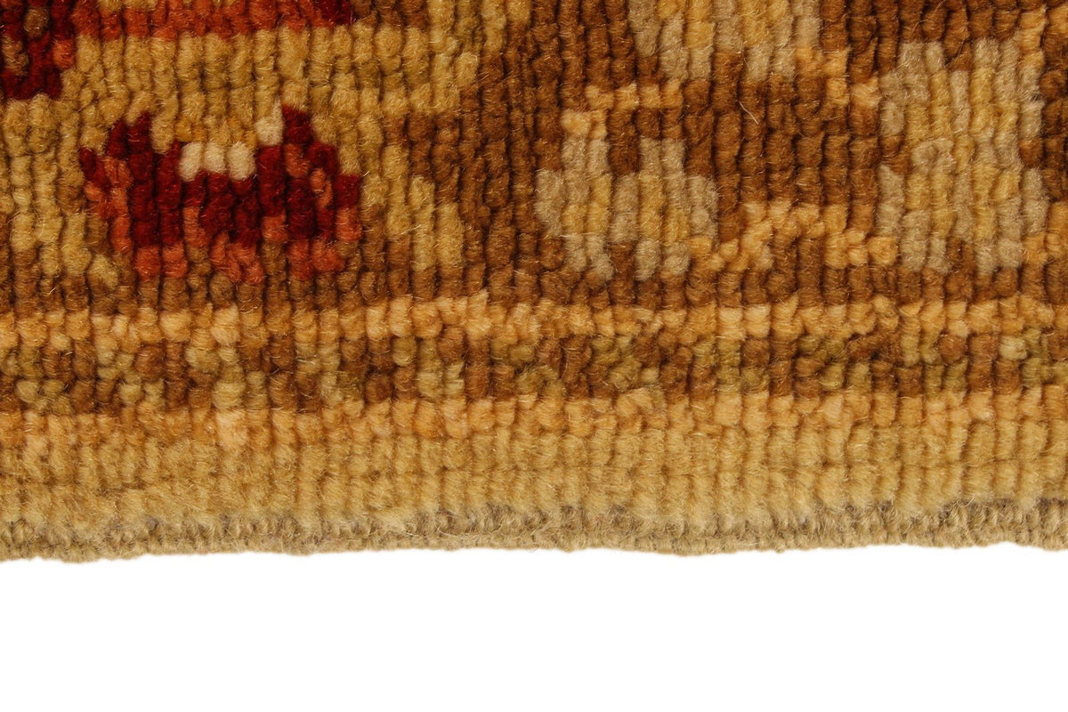 4x6 Beige and Brown Turkish Oushak Rug