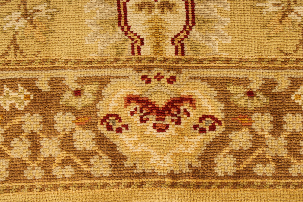 4x6 Beige and Brown Turkish Oushak Rug