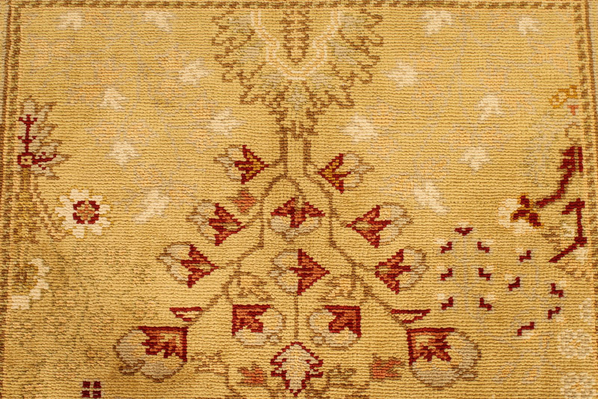 4x6 Beige and Brown Turkish Oushak Rug