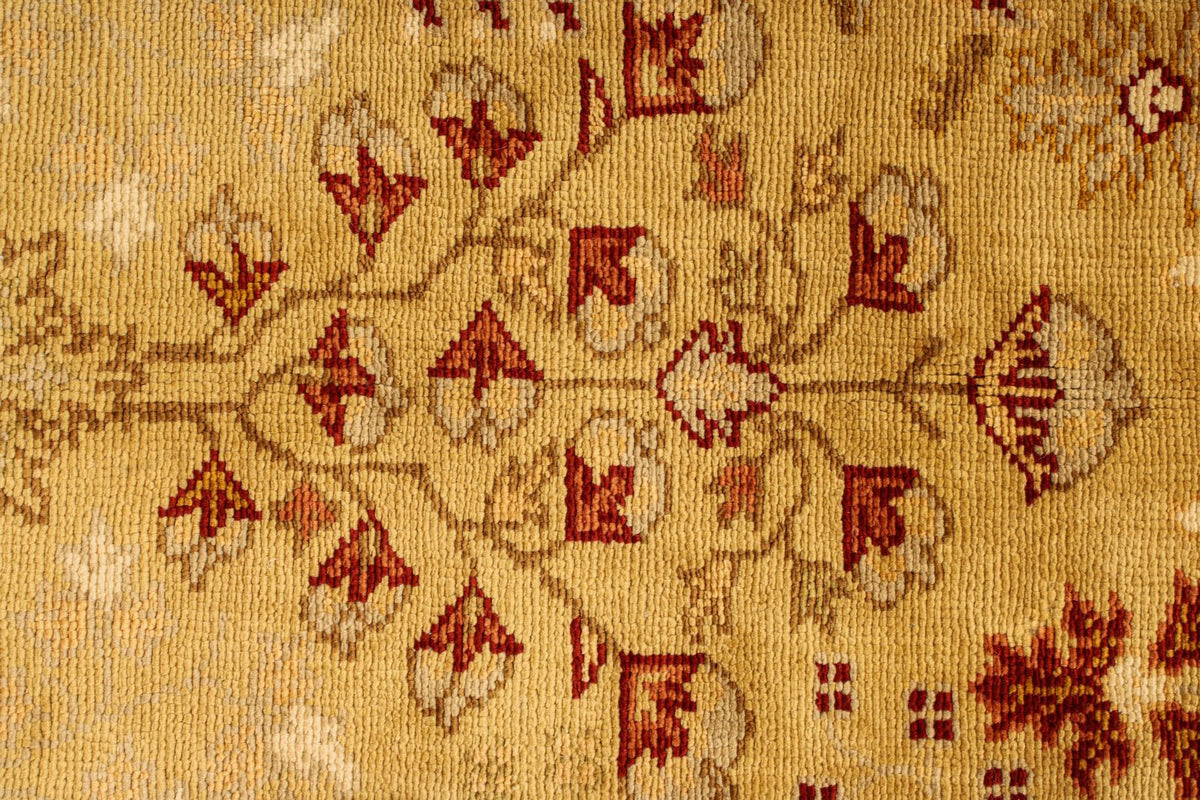 4x6 Beige and Brown Turkish Oushak Rug