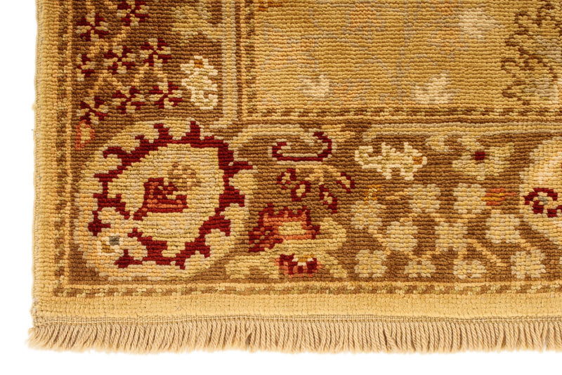 4x6 Beige and Brown Turkish Oushak Rug
