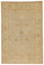 7x10 Gray and Ivory Turkish Oushak Rug